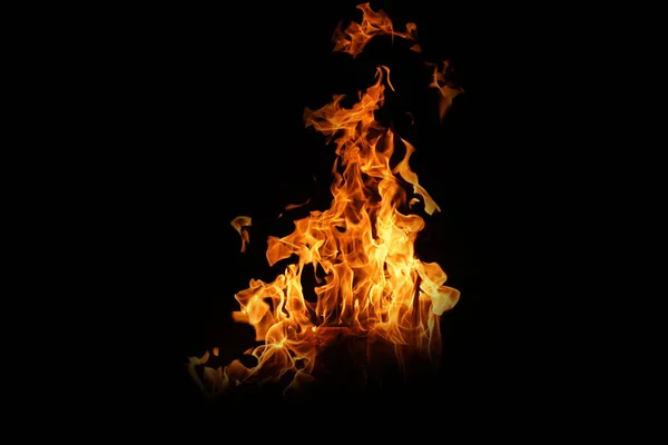 Siyah Arka Planda Yangın Alevleri Soyut Yangın Arka Planı Ateşteki — Stok fotoğraf
