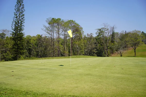 Vista Del Campo Golf Con Hermoso Putting Green Campo Golf — Foto de Stock