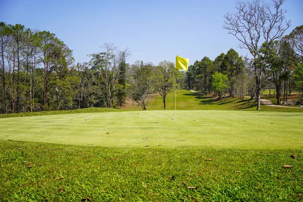 Vista Del Campo Golf Con Hermoso Putting Green Campo Golf — Foto de Stock