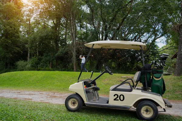 골프를 선수들이 잔디가 아름다운 골프장에서 골프를 있습니다 — 스톡 사진