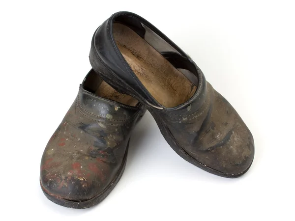 Abgenutzte Holzschuhe — Stockfoto