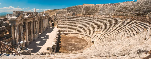 Hierapolis Antikes Stadttheater Pamukkale Denizli Türkei Stockfoto