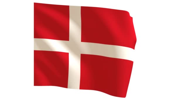 Duńskie flagi — Wideo stockowe