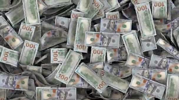Falling Dollar Bills Money Filling Screen Empting Transition – stockvideo