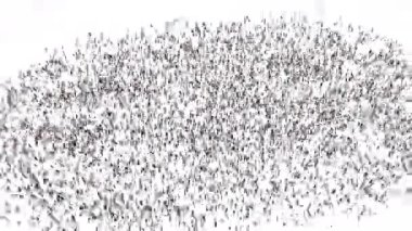  Crowd of people gather to form the county of Slovakia Loop from frame 76