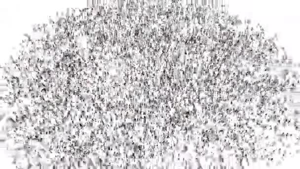 Crowd People Gather Form County North Macedonia Loop Frame — Wideo stockowe
