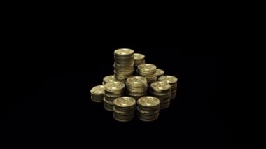  Stacks of bticoin rotating loop with alpha channel