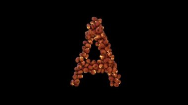 Canlandırılmış Cadılar Bayramı Balkabağı Feneri Parçacık Yazı tipi A