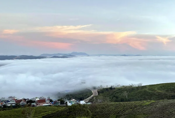Wolken Über Der Stadt Cau Dat — Stockfoto