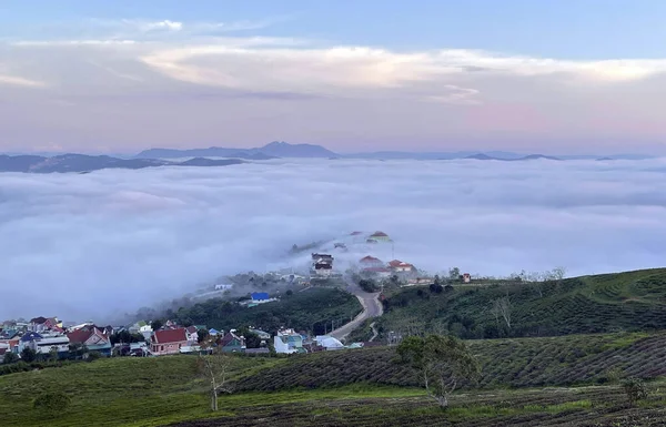 Σύννεφα Για Cau Dat Πόλη — Φωτογραφία Αρχείου