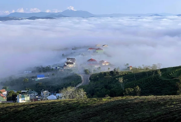 Wolken Über Der Stadt Cau Dat — Stockfoto