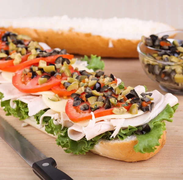 Turkey, Lettuce and Tomato Sandwich — Stock Photo, Image