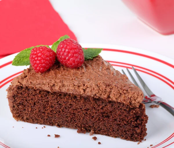 Rebanada de pastel de chocolate — Foto de Stock