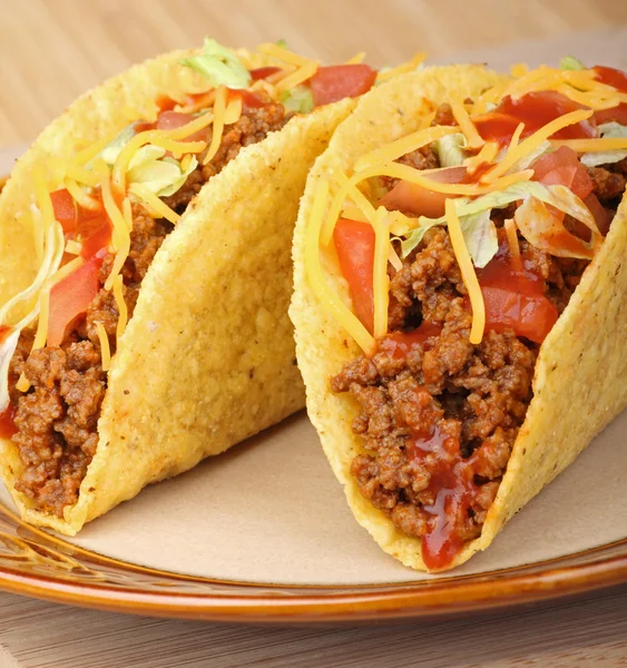 Nahaufnahme von zwei Tacos — Stockfoto