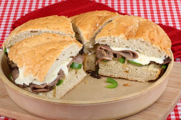 Baked Roast Beef Sandwiches — Stock Photo, Image