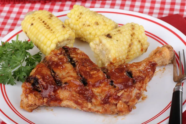 바베 큐 치킨 식사 — 스톡 사진