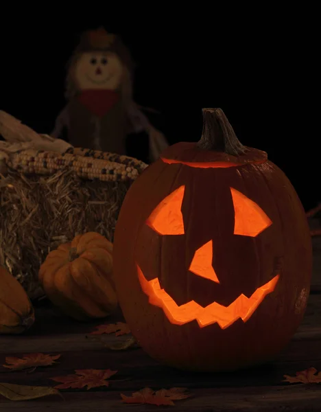 Glowing Jack-O-Lantern — Stock Photo, Image