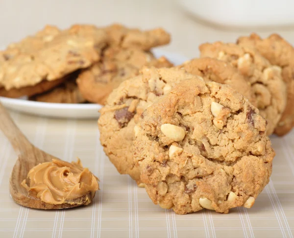 Mogyoróvaj cookie-k — Stock Fotó