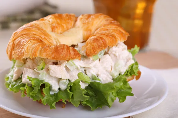 Insalata di pollo Sandwich Primo piano — Foto Stock