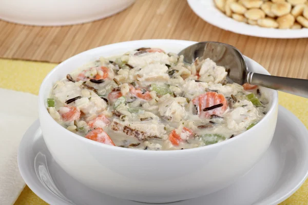 Creamy Chicken Soup — Stock Photo, Image