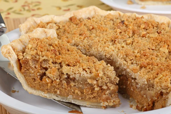 Fetta di torta di zucca — Foto Stock