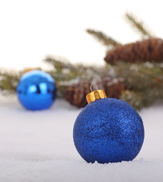 Boule de Noël bleue — Photo