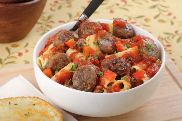 Sausage and Pasta — Stock Photo, Image