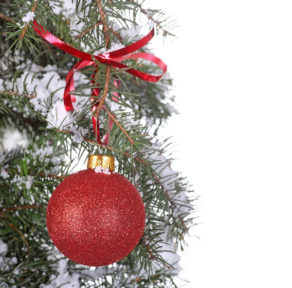 Висячий рождественский мяч — стоковое фото