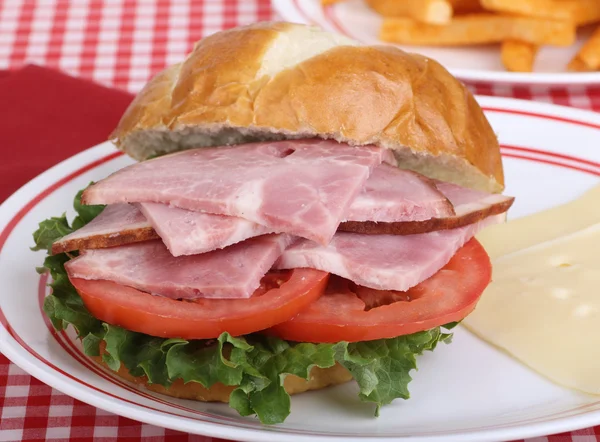 Ham Sandwich Meal — Stock Photo, Image