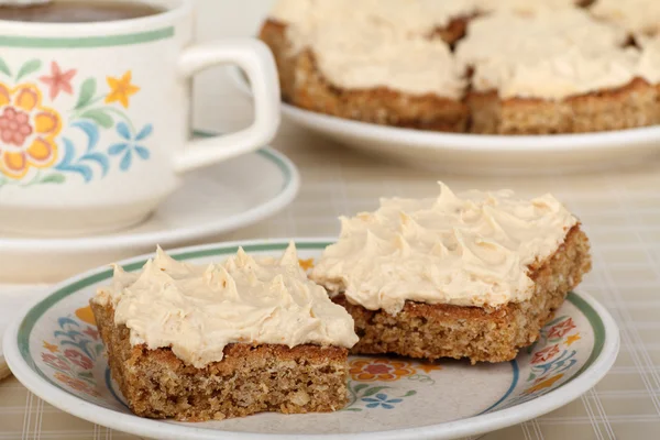 Jordnötssmör bar dessert — Stockfoto