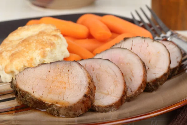 Schweinefilet-Dinner — Stockfoto