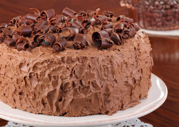 チョコレート層のケーキ — ストック写真