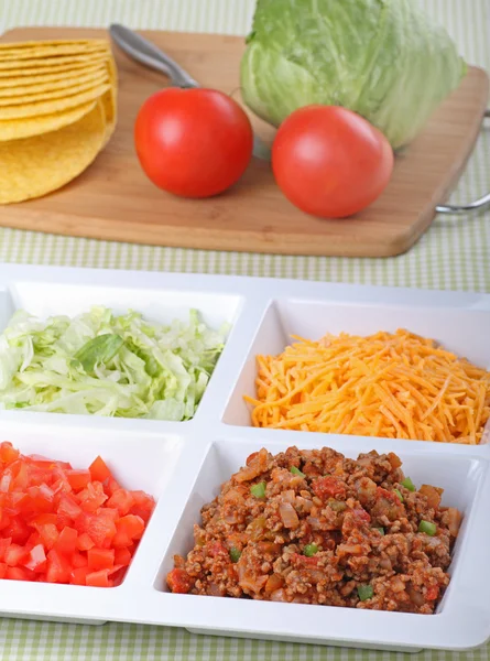Taco ingredienser — Stockfoto