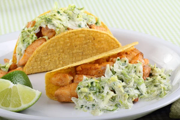 Two Fish Tacos — Stock Photo, Image