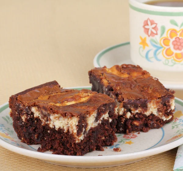 Färskost brownies — Stockfoto