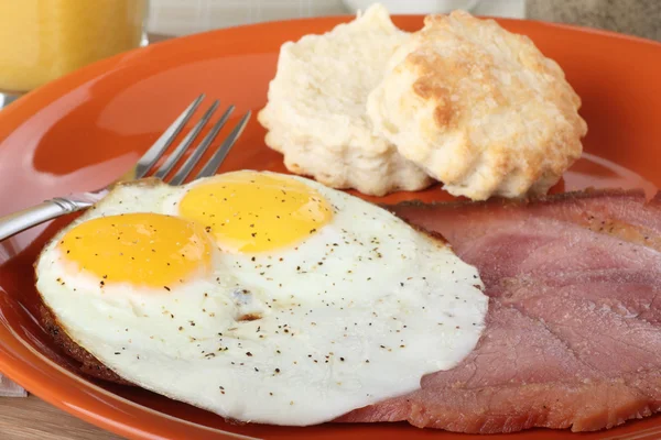 Ham and Egg Breakfast — Stock Photo, Image