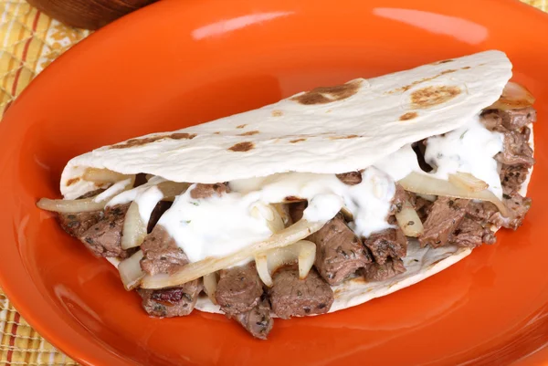 Beef Pita — Stock Photo, Image