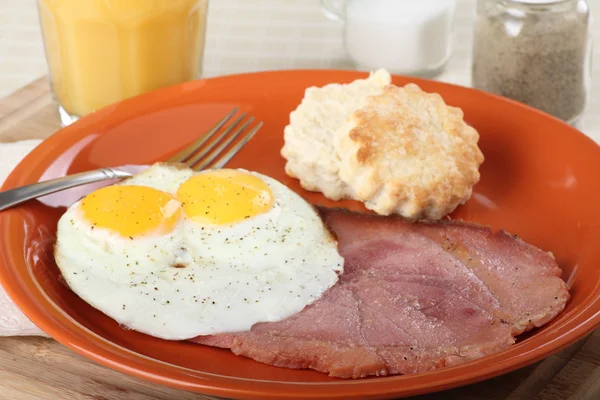 Jamón y huevos — Foto de Stock