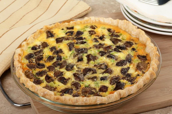 Mushroom Quiche — Stock Photo, Image