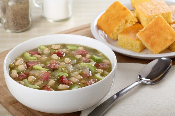 Ham and Bean Soup — Stock Photo, Image