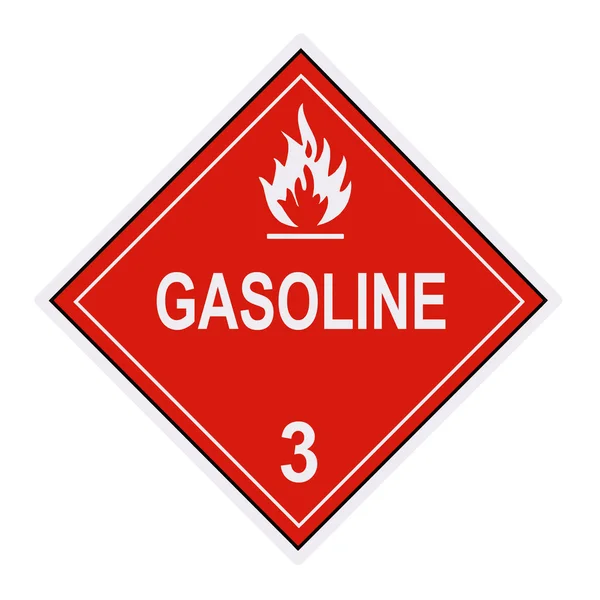 Gasoline Warning Label — Stock Photo, Image