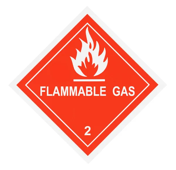 Flammable Gas Warning Label — Stock Photo, Image