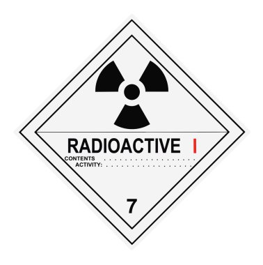 radyoaktif uyarı etiketi