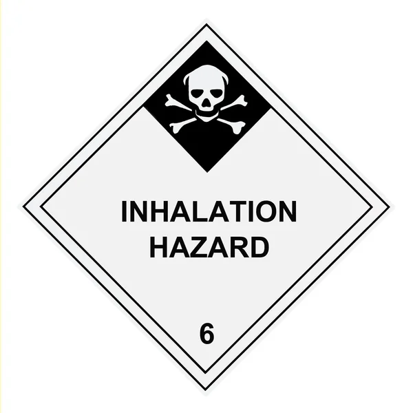 Inhalation Hazard Warning Label — Stock Photo, Image