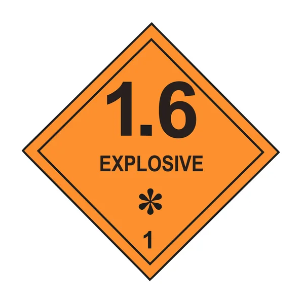 Etiqueta de aviso explosivo — Fotografia de Stock