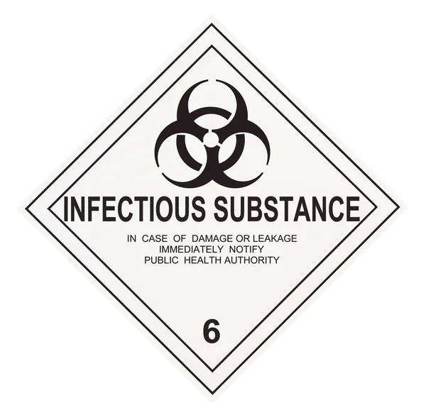 Infectious Substance Warning Label — Stock Photo, Image