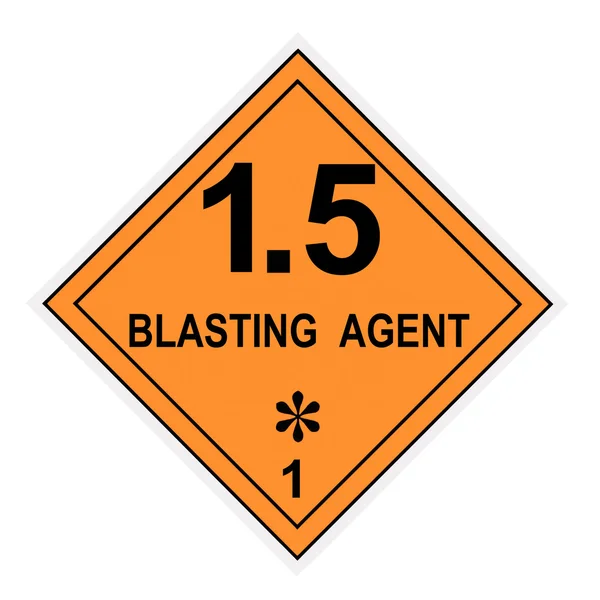 Blasting Agemt Warming Label — Stock Photo, Image