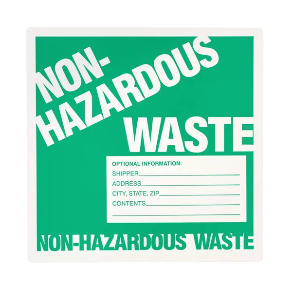 Non-hazardous Waste Label — Stock Photo, Image