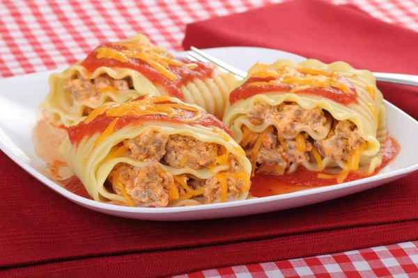 Lasagna Roll-ups — Stock Photo, Image