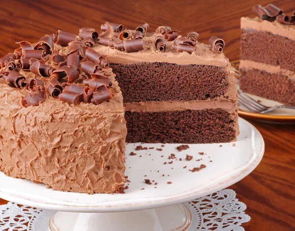 Szeletelt csokoládé torta Jogdíjmentes Stock Fotók
